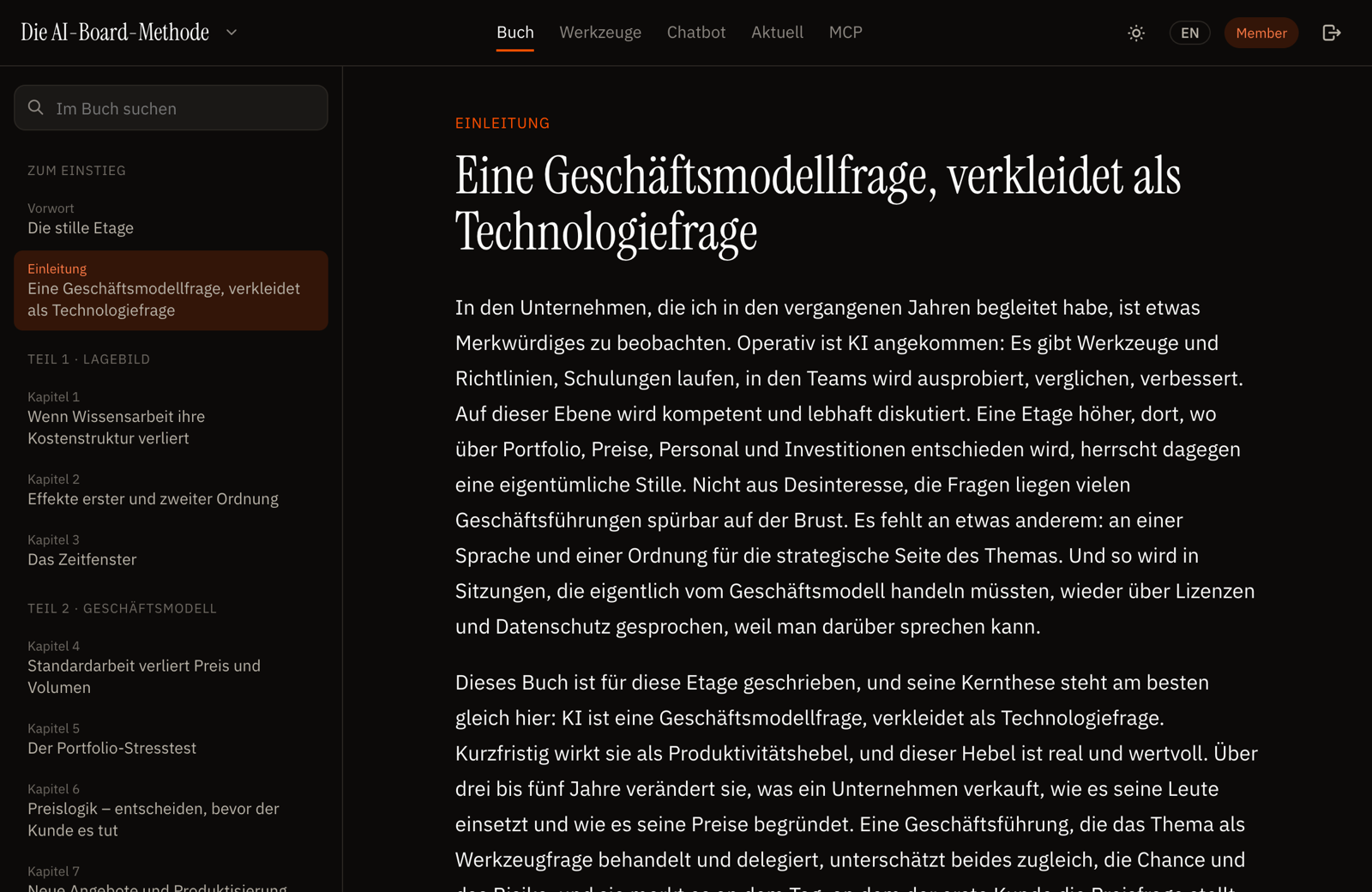 Der Reader: das ganze Buch, durchsuchbar, auf jedem Gerät.
